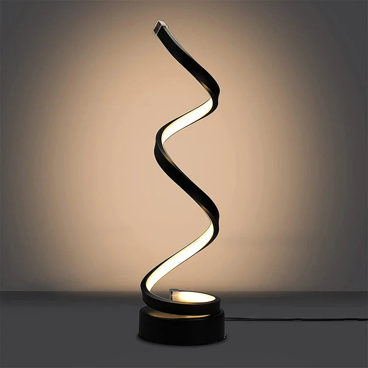 Modern Screw Button Control Bedside LED Desk Lamp, Bedroom Living Room Office Bedside Lamp