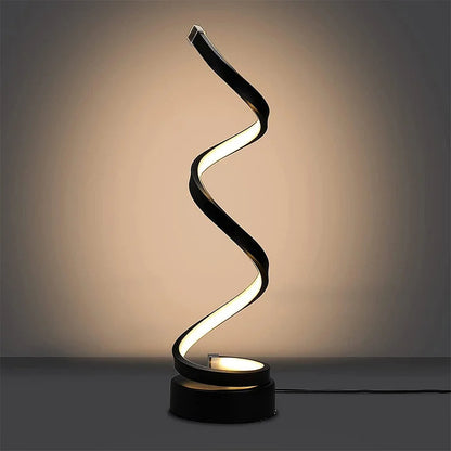 Modern Screw Button Control Bedside LED Desk Lamp, Bedroom Living Room Office Bedside Lamp