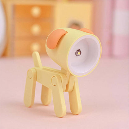 Mini Led Lamp Cute Dog Night Light for Bedroom Bedside Student Folding Table Lamp Desktop Ornament Room Decor Christmas Gift