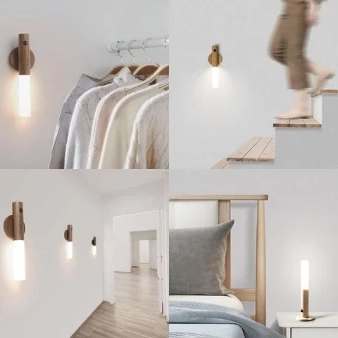 Intelligent Body Sensor Rechargeable Night Light Stick Wall Lamp