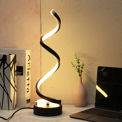 Modern Screw Button Control Bedside LED Desk Lamp, Bedroom Living Room Office Bedside Lamp